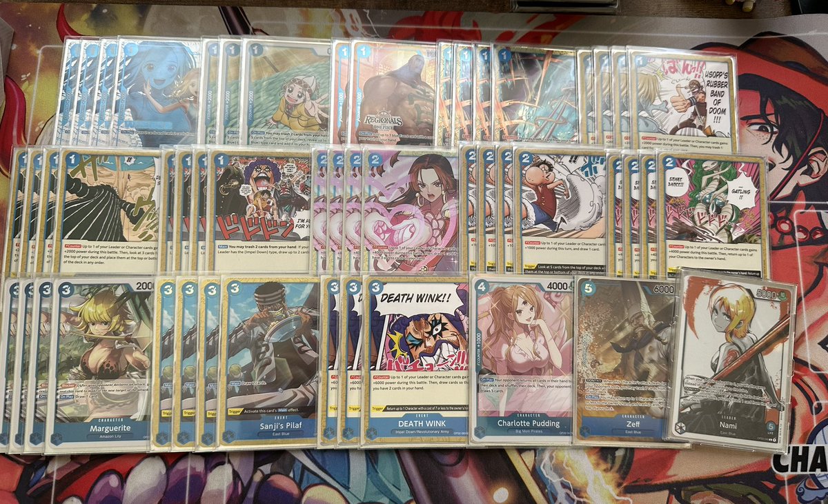 Championship 2024 November Regional LATAM
Nami 6-3 so close to get Top 64 😔
PLuffy ✅ 
Bonney ❌ (3 cards left and 1k counter needed)
PLuffy ❌ (double Magellan MVP)
Yamato ✅ 
Lucci ✅ 
Luffy BY ✅ 
Lucci ✅ 
Lucci ✅ 
Luffy BY ❌ (really good match 👌 )

#OPTCG #Nami #regional
