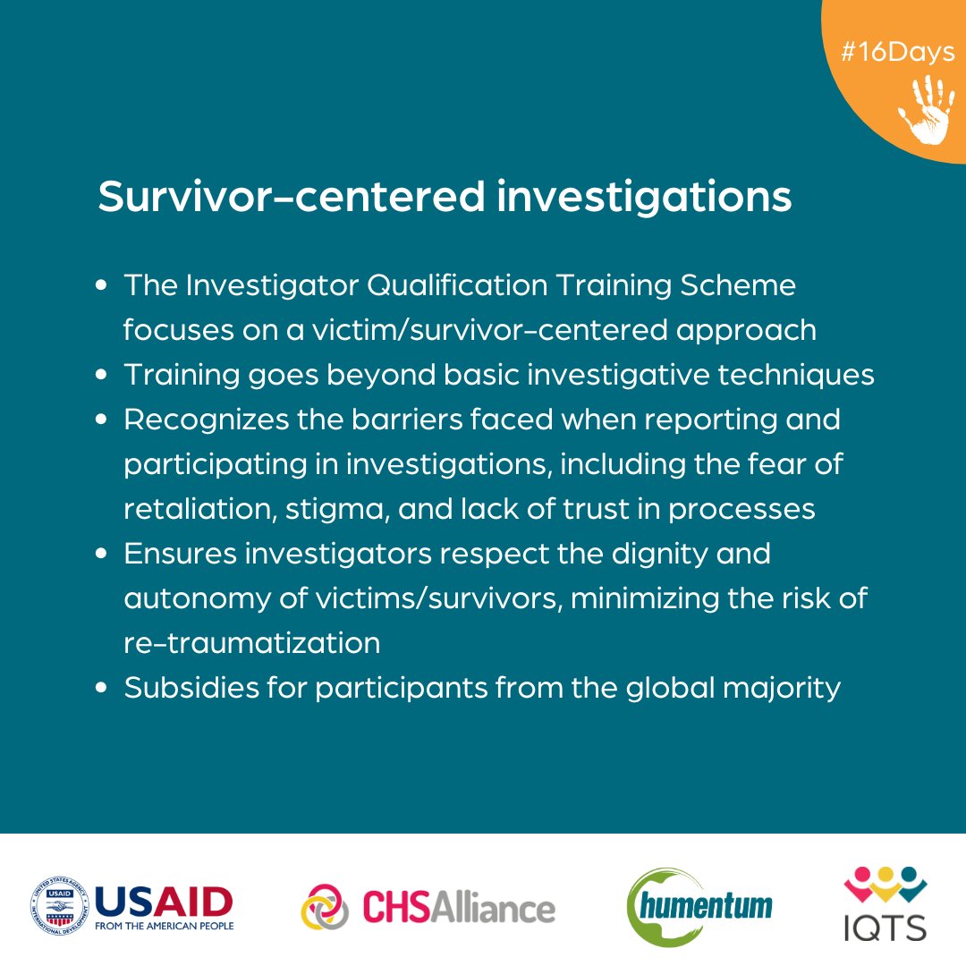 IQTSGlobal's tweet photo. When perpetrators are not held accountable, victims/survivors are left w/o justice, safety, &amp; support. The sector must dismantle this culture of impunity &amp; strengthen its accountability to the people it serves.  

It's time to take action: https://t.co/AI4m4jK6Oh 

#16Days @USAID https://t.co/O5BCVjF0Uo