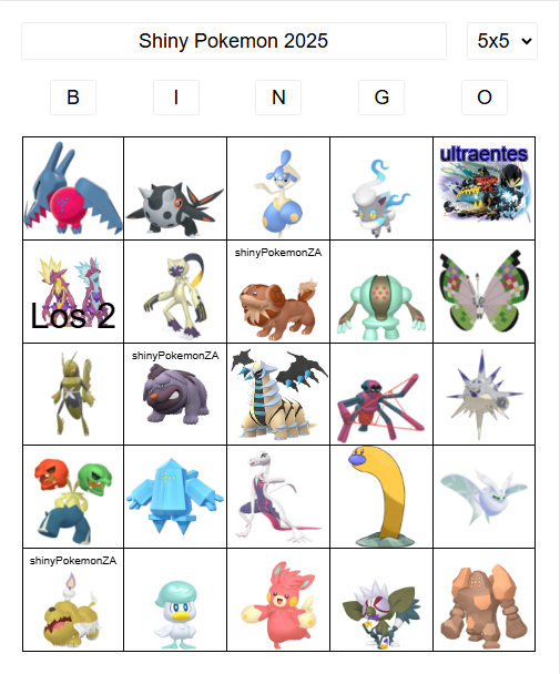 RaulStone00's tweet photo. Mi shiny bingo de pokemon para 2025 uwu https://t.co/6n9Fa8KNWW