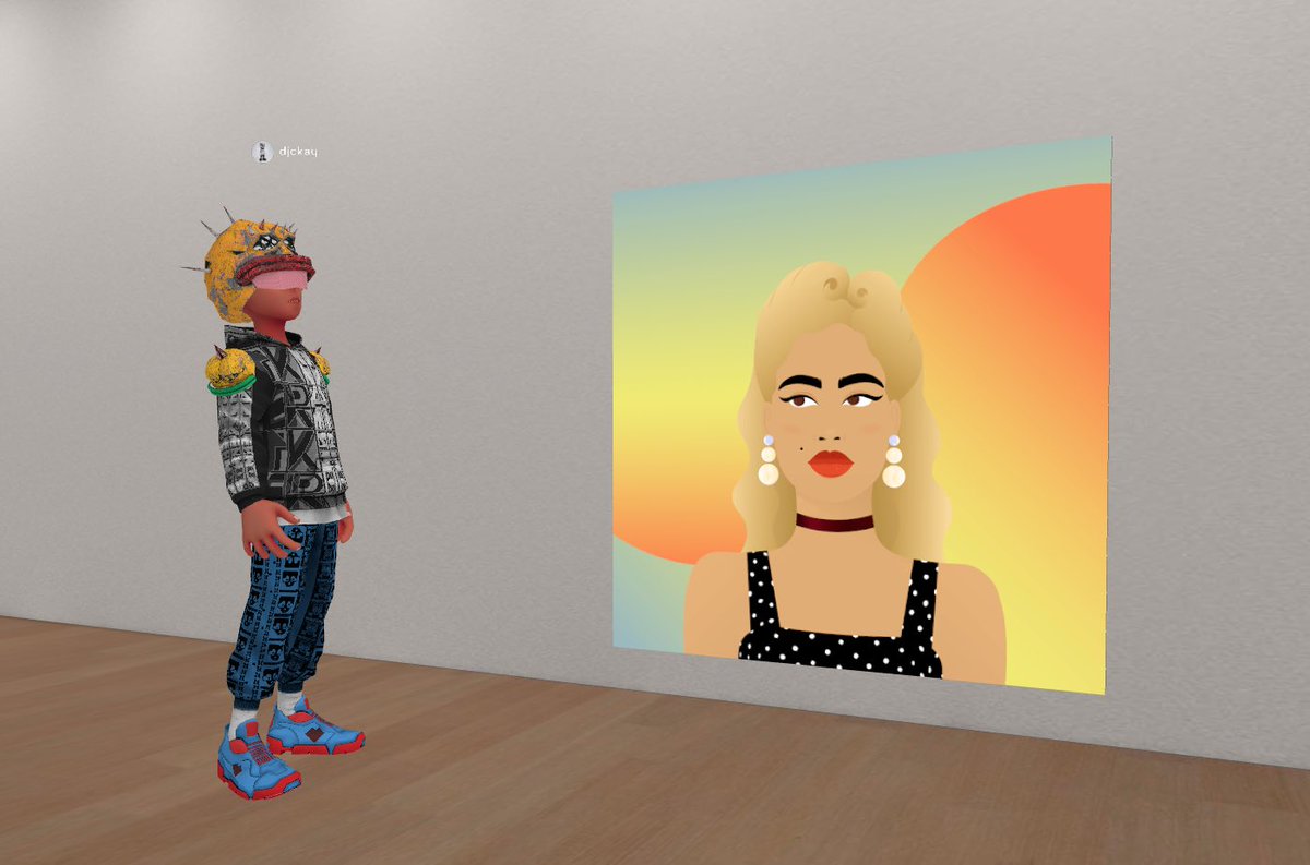 DJCkay's tweet image. Stumbled upon a gallery on @oncyber showcasing digital collectibles some cultures call #NFTs ….

My @Broadside2037 VRM Avatar loves his Evolution from a PFP/JPEG #Broadside @basejumpxyz @VectorMeldrew #Metaverse #VRM