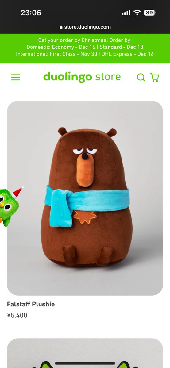 【公式グッズ】duolingo Falstaff デュオリンゴ ぬいぐるみ Duolingo Falstaff ぬいぐるみ デュオリンゴ - メルカリ