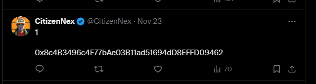ZssBecker's tweet photo. Last Vid Winners

S1
@CitizenNex 
0x8c4B3496c4F77bAe03B11ad51694dD8EFFD09462

$500
@JesseGi76294770 
0x90f84D59c94b3A99b9132Ec47cC6726244Dc81Bd

@MichaelsSheldon
0x8628eD8db683d275753f2A8fBFE6DfBC429699Be

@NEUTRALIZED15
0xe9eF760f13b48D5dbc2e857E2b6BF1Bc88832E54

Expect delivery later today <3 Thanks for playing