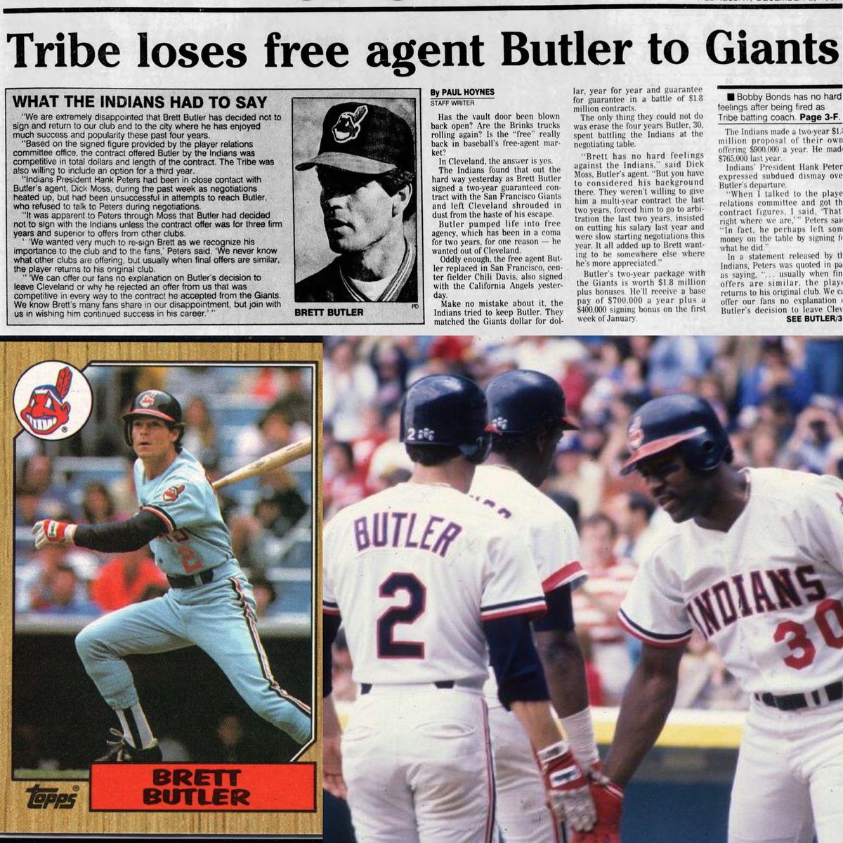 MrCleveland_216's tweet image. December 1, 1987: Can’t Pay ‘Em To Stay⚾️

Tribe loses CF Brett Butler to SF Giants despite offering more $

Understandable, after losing 101 gms (re: Indian Uprising), Butler wanted out

However, with draft pick compensation we did get Charles Nagy

#PayCut #TheButlerDidIt