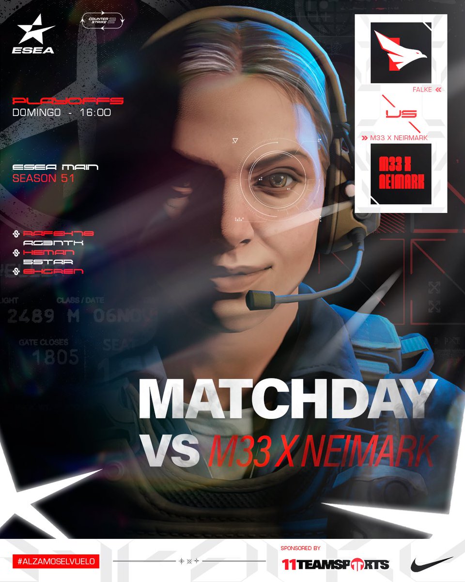 FALKE_EC's tweet image. Seguimos con los PlayOffs de @ESEA, está vez, desde el lower bracket. 

🏆 @ESEA 
📆 Ronda 2 (Lower Bracket)
🕢 16:00 
🆚 #M33  

#AlzamosElVuelo • #FalkeCS2