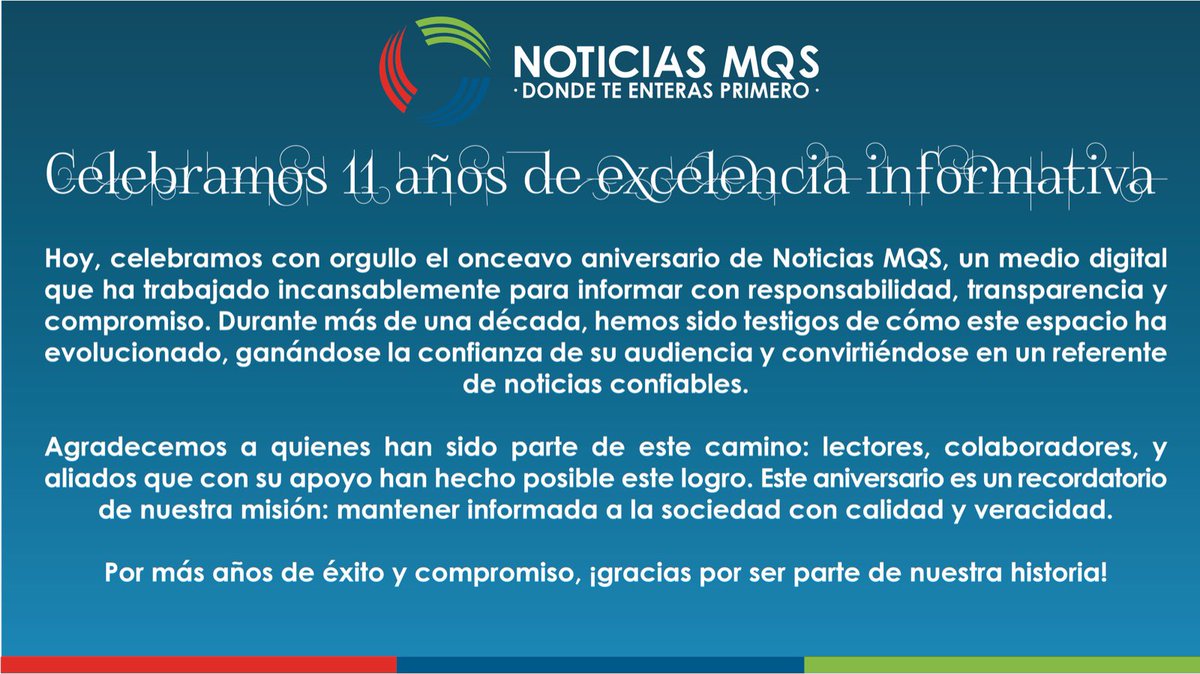 Ipemar's tweet photo. Celebramos 11 años de excelencia informativa
#DondeTeEnterasPrimero
#AquíSiTeVen
#MarcamosElPaso https://t.co/a1pVy15n7E
