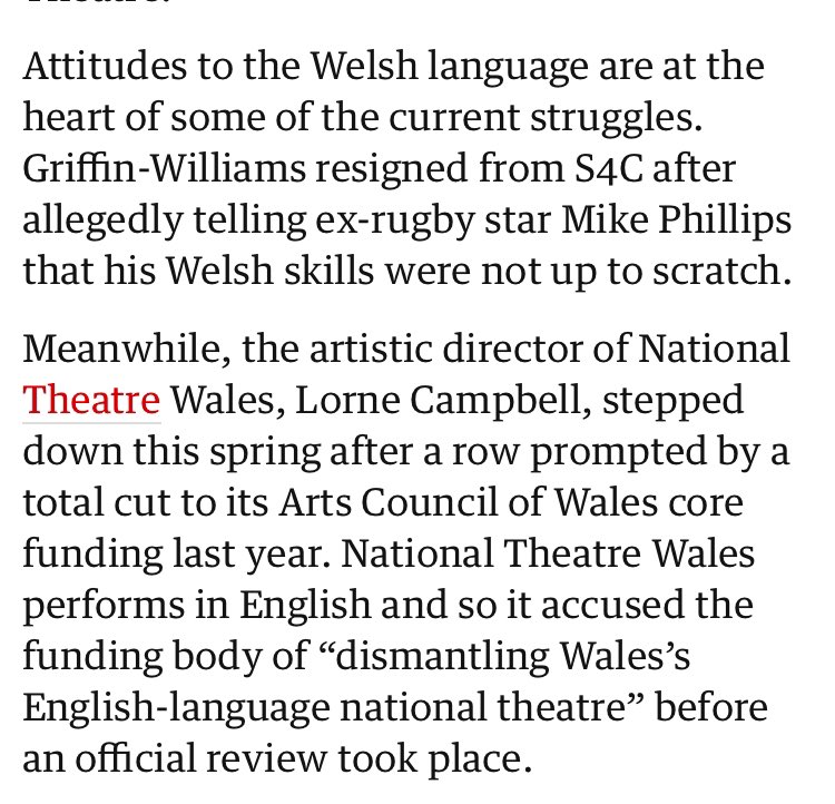 Emyr Lewis (@emyrlewis4) on Twitter photo Regrettable, miserable and classically inchoherent ‘nudge nudge wink wink’ blaming the Welsh language for Wales’ problems going on here in this article in the <a href="/guardian/">The Guardian</a> about the Arts in Wales.
theguardian.com/uk-news/2024/d…
Cywilydd. Shame. Regrettable, miserable and classically inchoherent ‘nudge nudge wink wink’ blaming the Welsh language for Wales’ problems going on here in this article in the <a href="/guardian/">The Guardian</a> about the Arts in Wales.
theguardian.com/uk-news/2024/d…
Cywilydd. Shame.