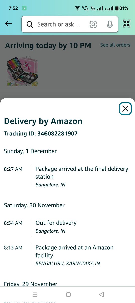 mohapatra_raj's tweet photo. @AmazonHelp Please find the attached snap. Since last 02 days it is showing out for delivery. https://t.co/RvVFaopmsk