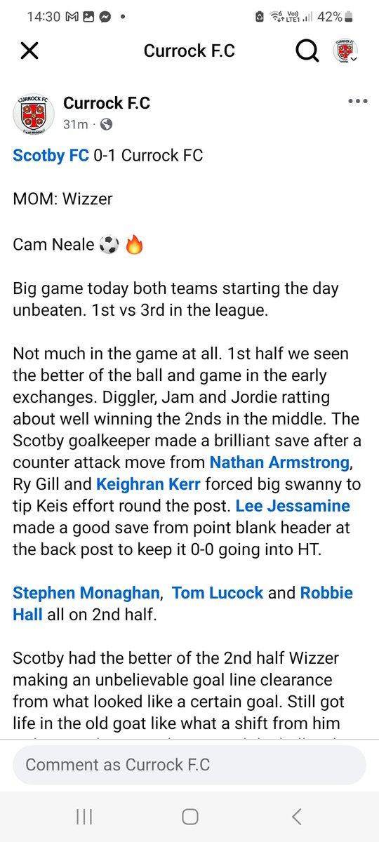 Currock FC tweet media