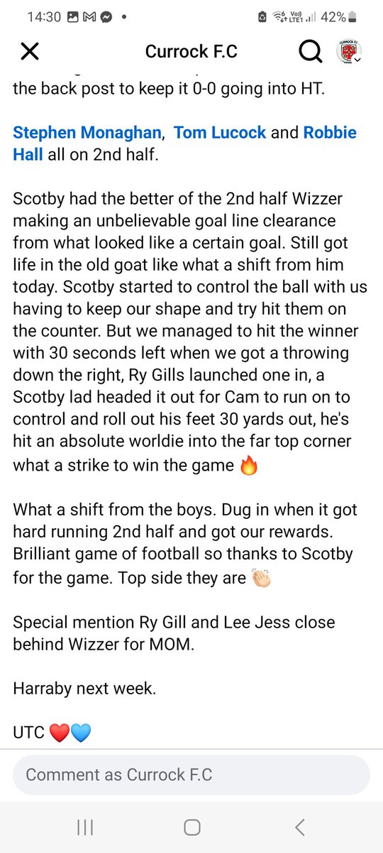 Currock FC tweet media