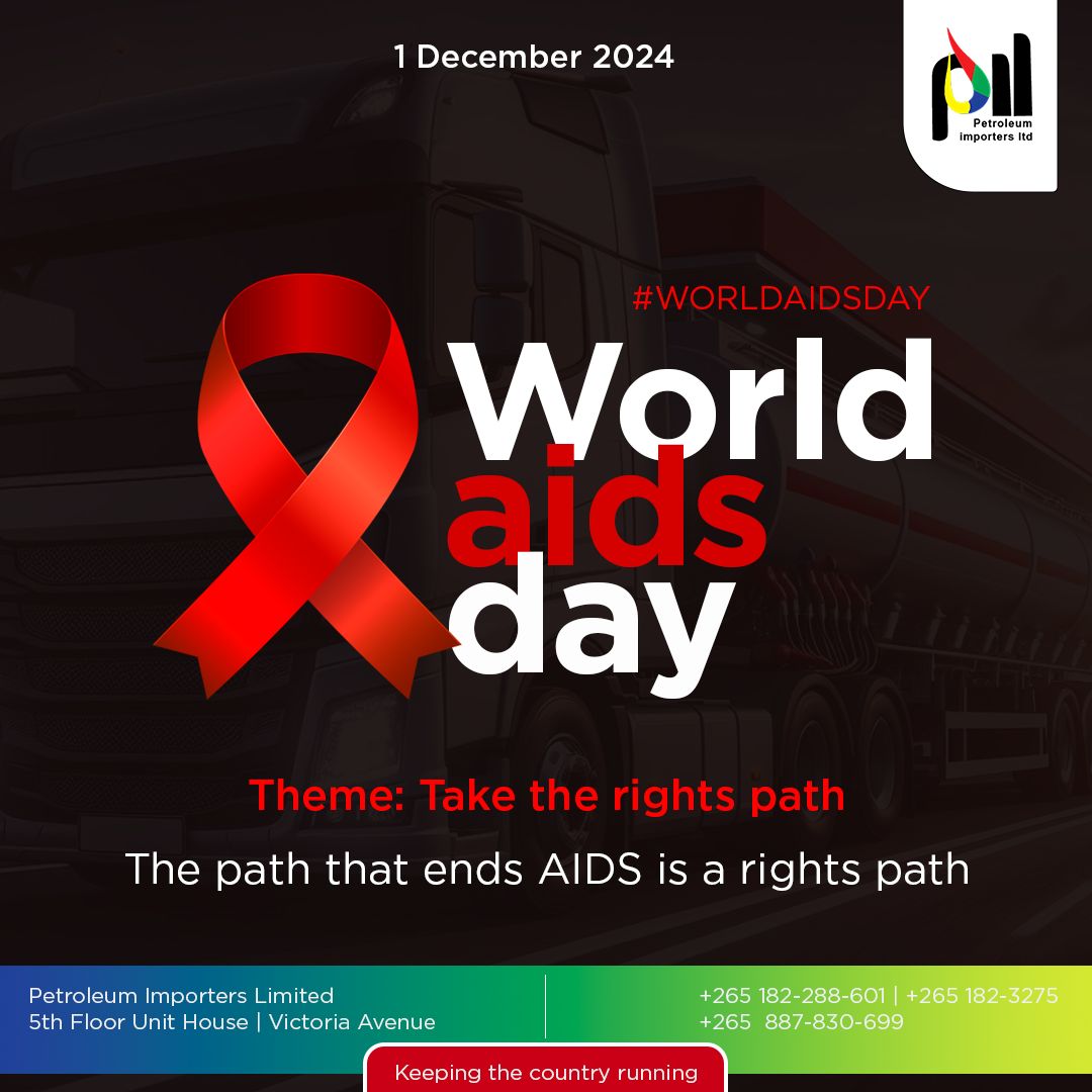 PILMalawi's tweet photo. Today is #WorldsAIDSday 
#PIL
#keepingthecountryrunning https://t.co/o68gpYSML8