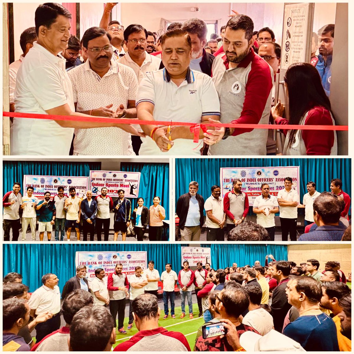 nilesh_pawar15's tweet photo. Ecstasy truly defines the spirit of today’s euphoric indoor sports event of @BOIOAMNG held in Navi Mumbai. This vibrant day showcased unparalleled sporting skills and crowned champion individuals who etched their names in the annals of the Indoor Sports Event 2024.

Our @BankofIndia_IN esteemed Executive Director, *Shri Rajiv Mishra ji, along with CGM HR, Shri Rajesh Ingle ji* along with Other executives, inaugurated the event and engaged warmly with the participants. The day unfolded with incredible energy, as over 350 participants amazed us with their skills and enthusiasm. *Later, our esteemed Executive Director, Shri M. Karthikeyan ji, graced the felicitation ceremony and honored the winners*.

With great pride and joy, we present the names of the winners:

Badminton
Female:
*Winner: Pallavi Bhoir(NMZ)*
*Runner-Up: Avis Algia Xalxo(HO)*

Male:
*Winner: Roshan S(Goa)*
*Runner-Up: Pulkit Rastogi(NMZ)*

Table Tennis
*Winner: Prasad Raut(HO)*
*Runner-Up: Saurabh Chakraborty(Raigad)*

Carrom
*Winner: Prasad Raut(HO)*
*Runner-Up: Ganesh Bunde(HO)*

We are overwhelmed by the enthusiastic participation and the electrifying atmosphere throughout the event. Your energy and passion have been truly inspiring!

*A special note of gratitude to our organizing committee for their hard work and meticulous planning, which ensured the event's success. We also deeply appreciate the spirited participation of all contestants who infused liveliness into the event*.
@fboioa_india 
@aiboc_in