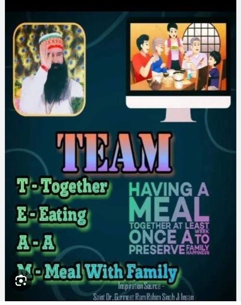 Sakshi1213750's tweet photo. The #SaintDrMsg has initiated the
#TeamCampaign 
In which they inspire all family members to spend quality time with each other.
#TEAM #TeamCampaign
#FamilyTime #TimeForFamily
#QualityTime #familybonding https://t.co/27uO16XGTs