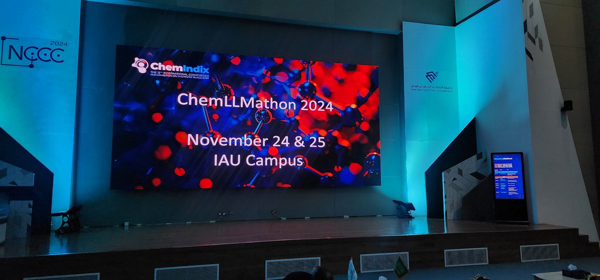 KatMichAguilar's tweet photo. Super excited to be part of the ChemLLMathon at Imam Abdulrahman University! 🚀
My team was shortlisted in the top 10 finalists! #ChemLLMathon #GenerativeAI #agriculturalemissions #predictionmodels @Chemindix2024 https://t.co/90TMF1hvSh