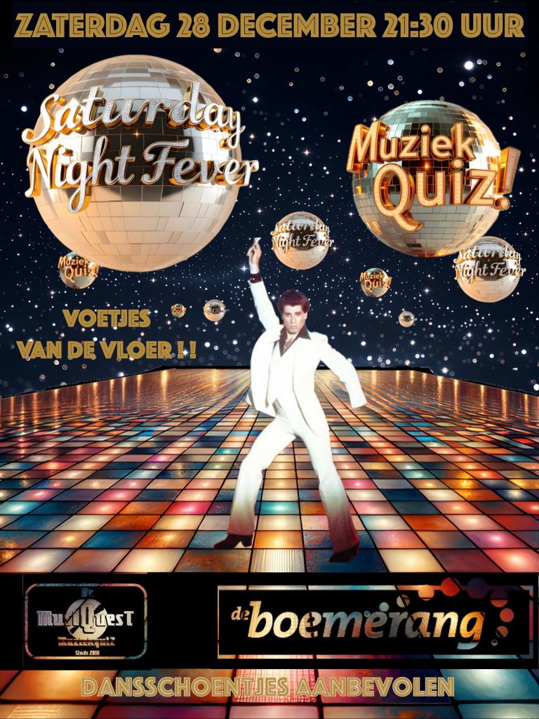 Het jaar gezellig afsluiten met een muziekquiz. Geef je alvast op via info@deboemerang.org