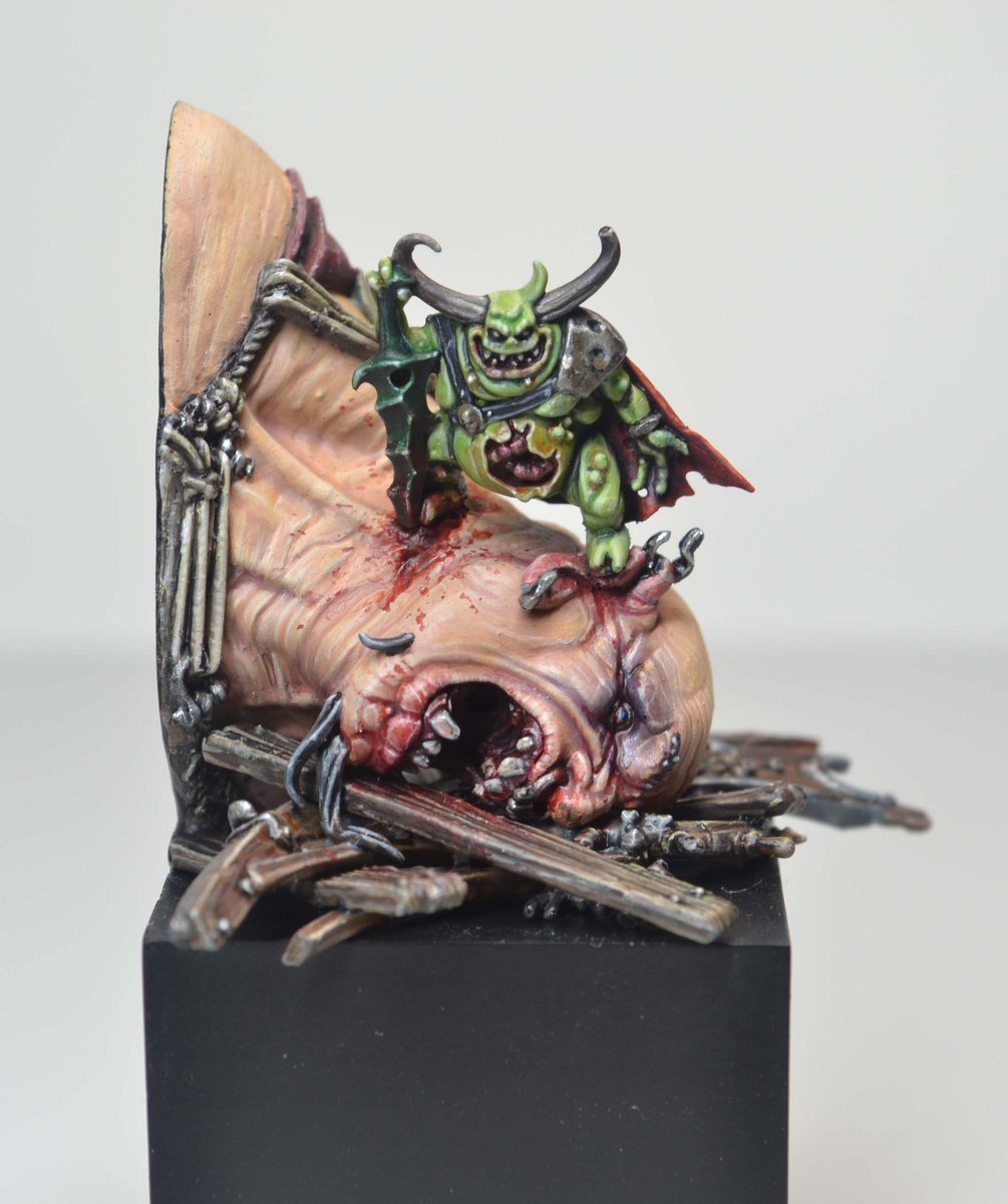 Owen_Patten's tweet photo. ‘The Bigger They Are, The Harder They Fall’

Mini little diorama completed just in time for @cultofpaint MPO Online 2024. Tried to push my painting on this one, and pleased with how the composition has come out. 

#warhammerageofsigmar #warhammer #warhammerpainting https://t.co/8HALSxrggI