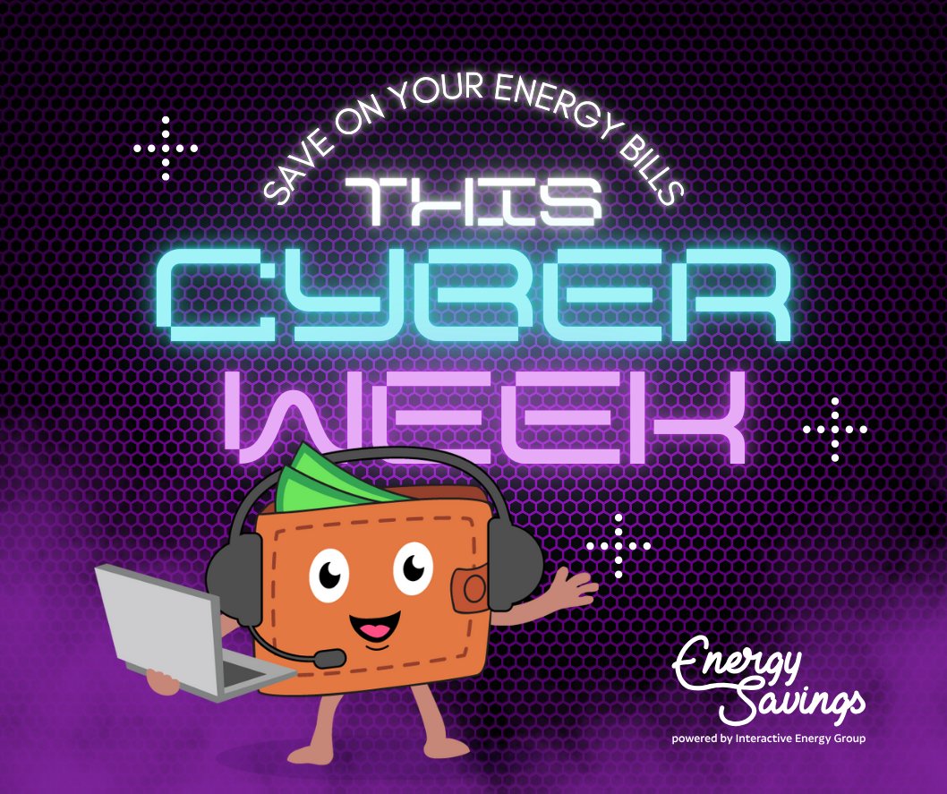 _EnergySavings's tweet photo. Shopping for deals doesn't end at TVs and appliances! Did you know there's savings to be found for your energy usage? This Cyber Week, find your perfect electricity plan at https://t.co/x3xQlrJTPZ

#EnergySavings #CyberWeek https://t.co/fohVyY7T68