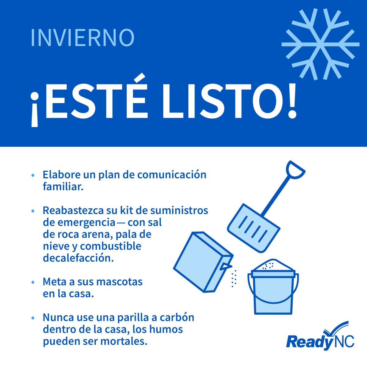 NCEmergency's tweet photo. It’s Winter Weather Preparedness Week, are you ready?
#WinterWxPreparedness #NCReady #NCPrep
----------
Es la Semana de Preparación para el Clima Invernal, ¿está listo? https://t.co/bAhjLdchAX
