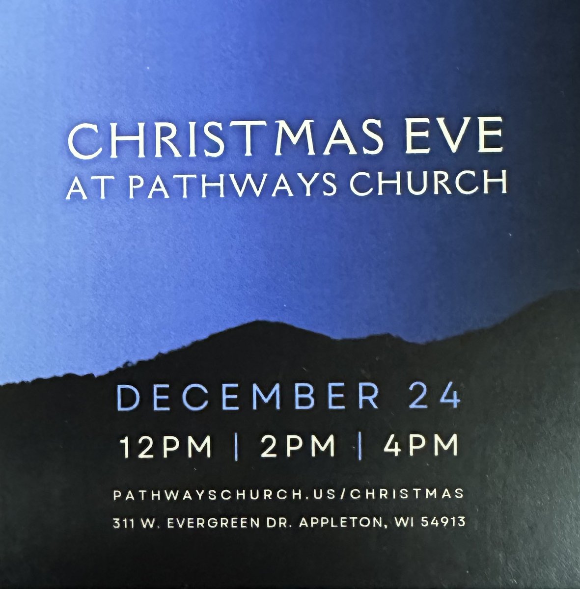 MsDasher's tweet image. If you’re not sure where to go for Christmas Eve, check out Pathways Church, Appleton