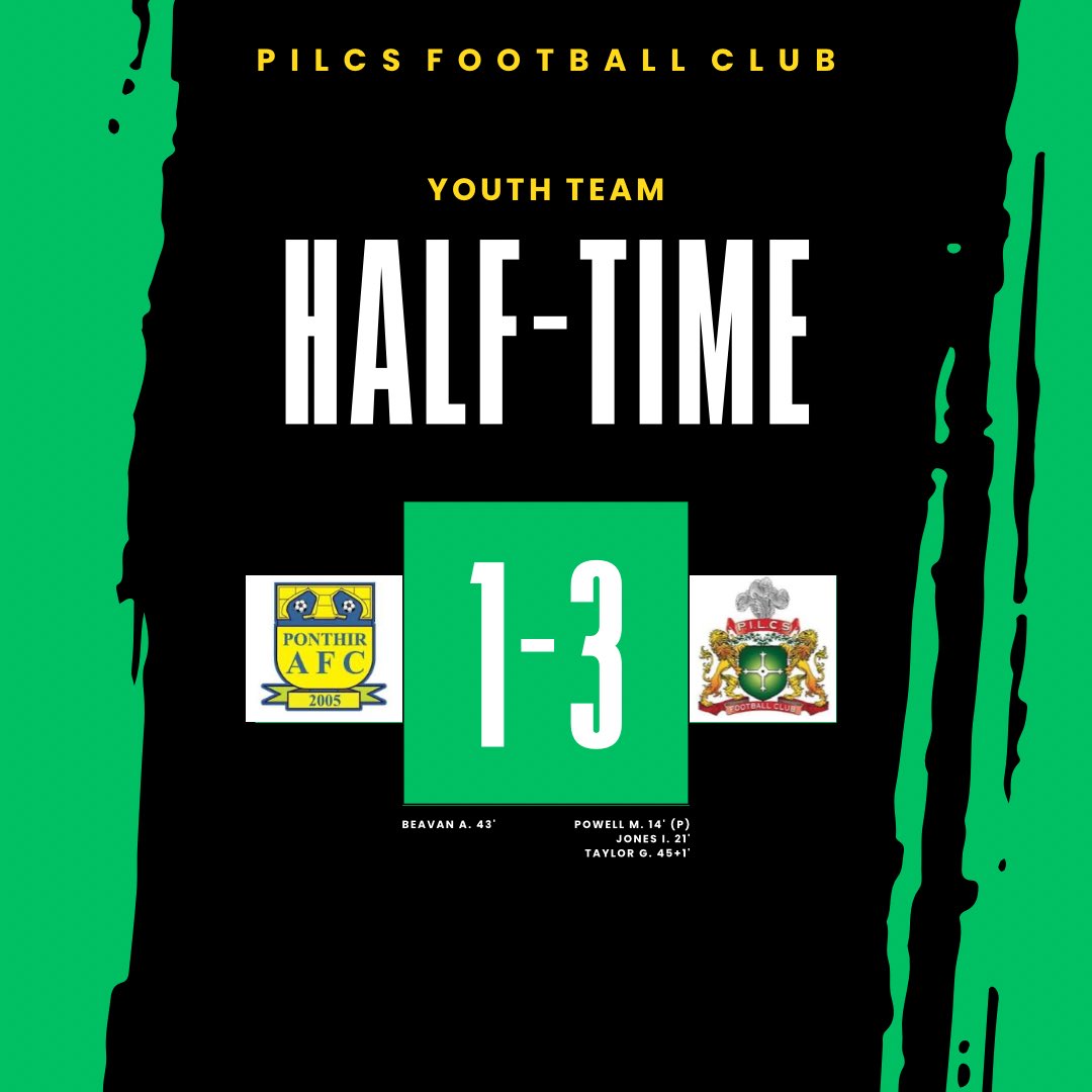 The youth are leading at half-time. 💚