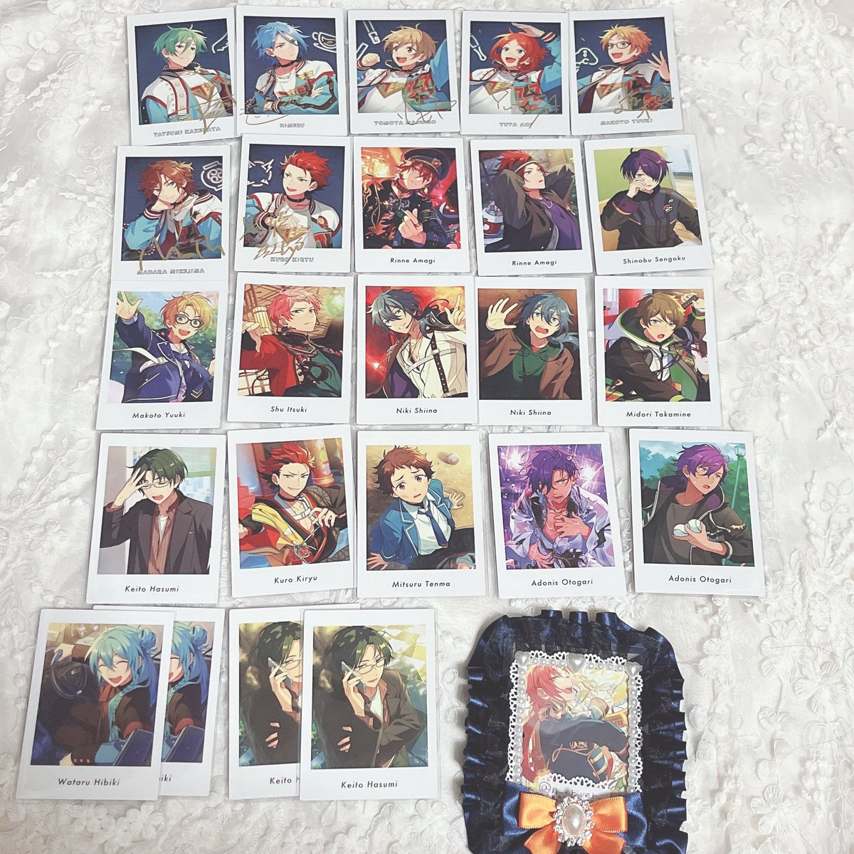 n__river_'s tweet photo. 【交換】あんスタ TRIP ぱしゃつ

譲)渉 弓弦 真 マヨイ ゆうた みか こはく 友也 巽 HiMERU 斑 紅郎 燐音 忍 宗 ニキ 翠 敬人 光 アドニス

求)レオ 泉 (同異種交換可)>なずな つむぎ ニキ 薫 司(友人分 TRIPのみ)

郵送にて交換希望
レオor泉含む交換のみ
検索からでもお気軽にお声かけください https://t.co/dXgFTIKaw7