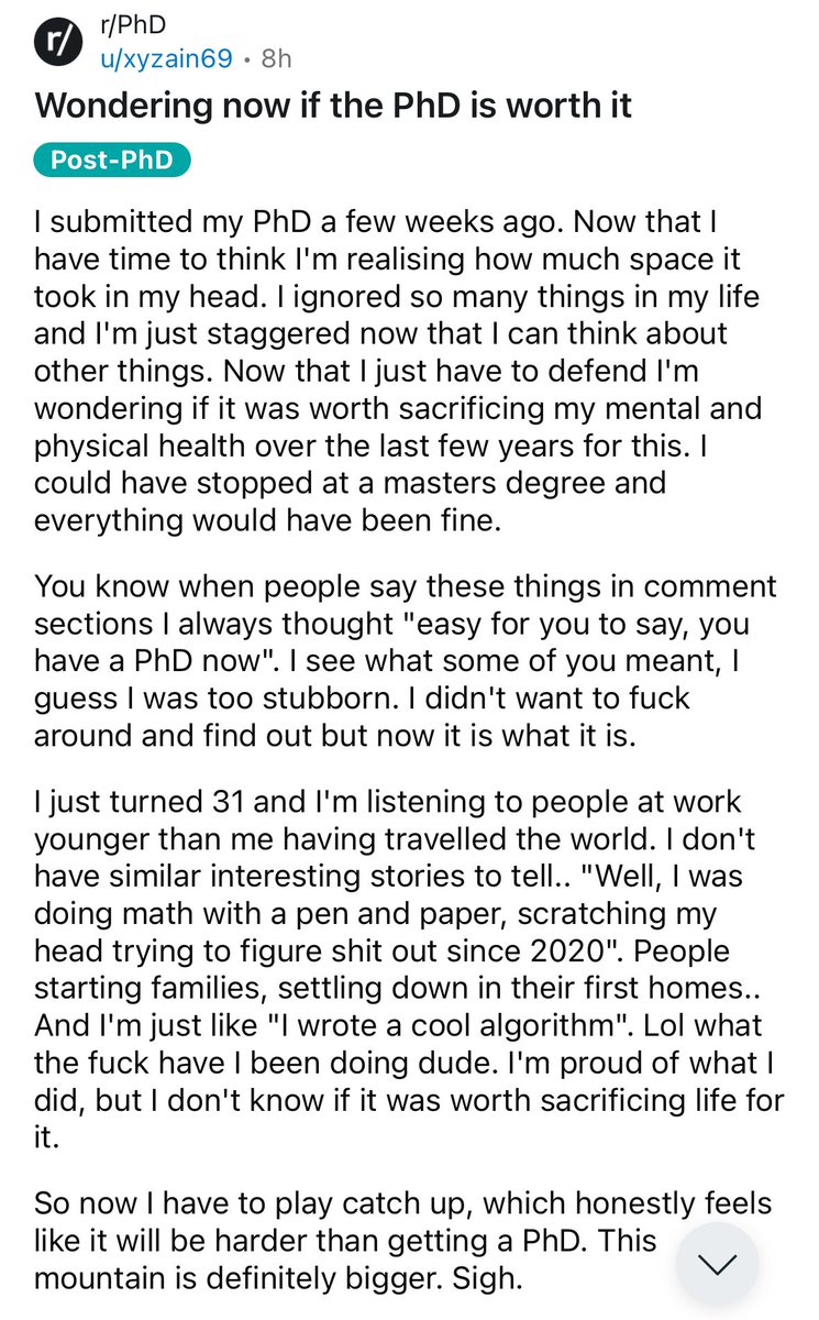 Wondering now if the PhD is worth it