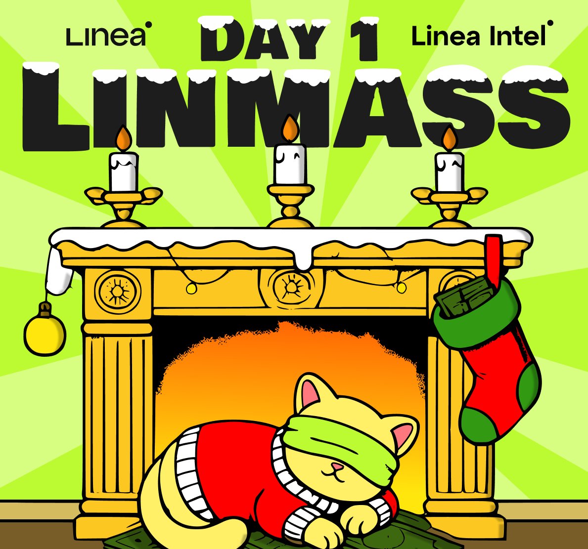 It's time for LINMASS on <a href="/LineaBuild/">Linea.eth</a> ! ☃️

Claim DAILY GIFTS all December! 🎁
100,000 $LPUSS drop in 24 Hours! 🎅

Follow w/ 🔔 RT ♻️ &amp; drop wallets 👇