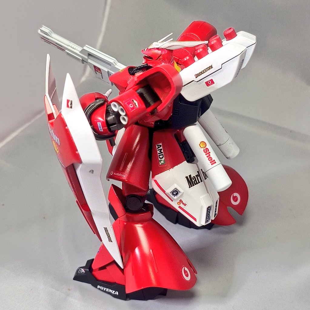 narro2ria's tweet photo. まだ少し修正するかもですが、取り敢えずステッカー貼りまで完了!
頭部のシューミーヘルっぽさも出せたかと😉クリア吹かないと…
#ガンプラ https://t.co/MIju0TuAU2