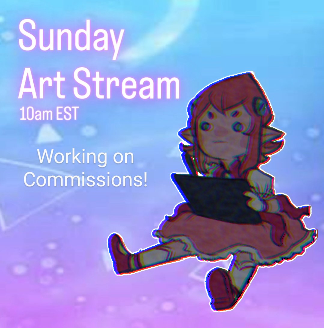 Sunday Art Stream time! Working away at commissions while I hope not to get too sidetracked!
twitch.tv/squidneysketch…