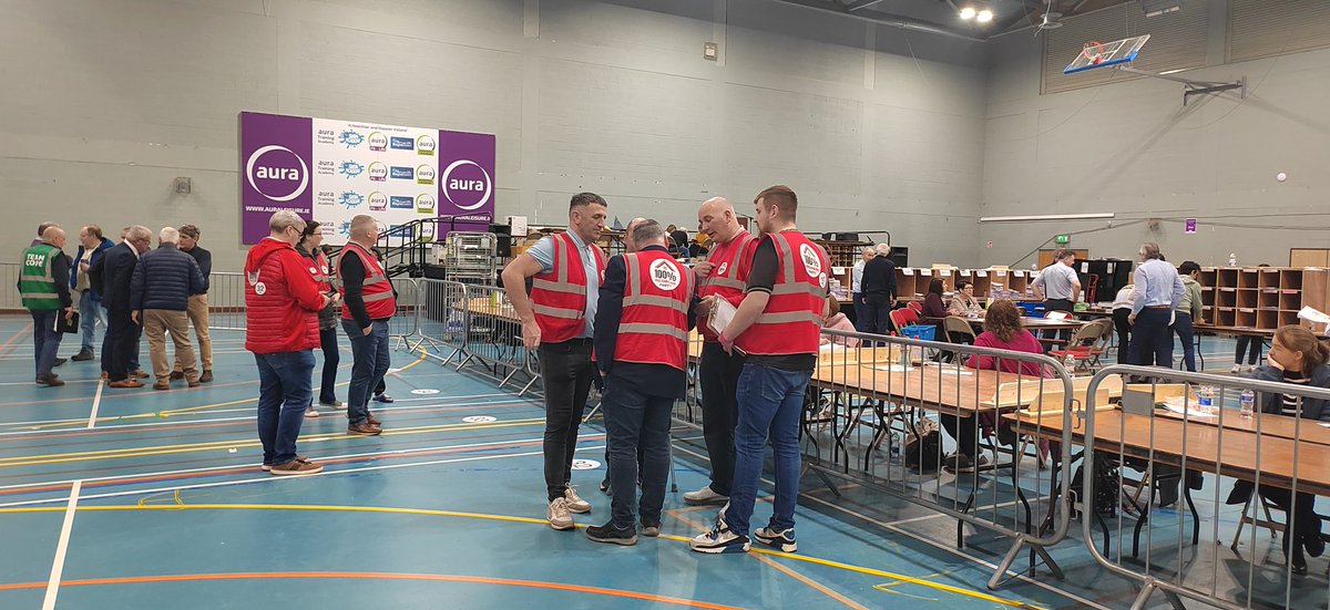 100% Redress Party supporters crunching numbers in Donegal. The newly formed party is in the running for a seat with Charles Ward gaining well on transfers.