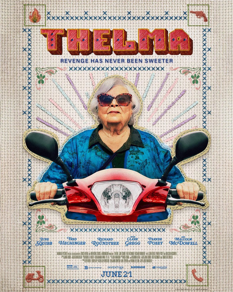 EvanRomano's tweet photo. THELMA - absolutely adorable movie, totally sincere but still funny, A+ performances from top to bottom https://t.co/rNTGWE1Vqe