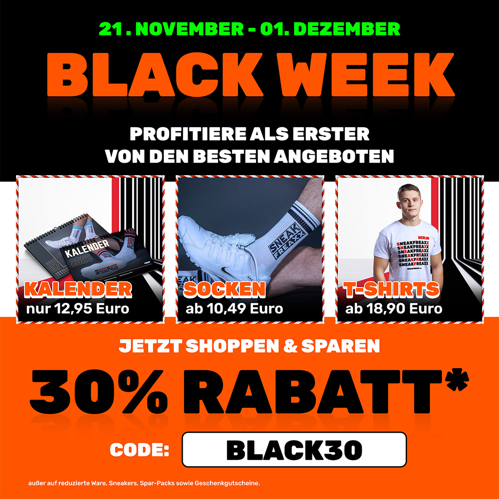 LAST CHANCE FOR THE BLACK WEEK:

SNEAKFREAXX.store

Code: BLACK30