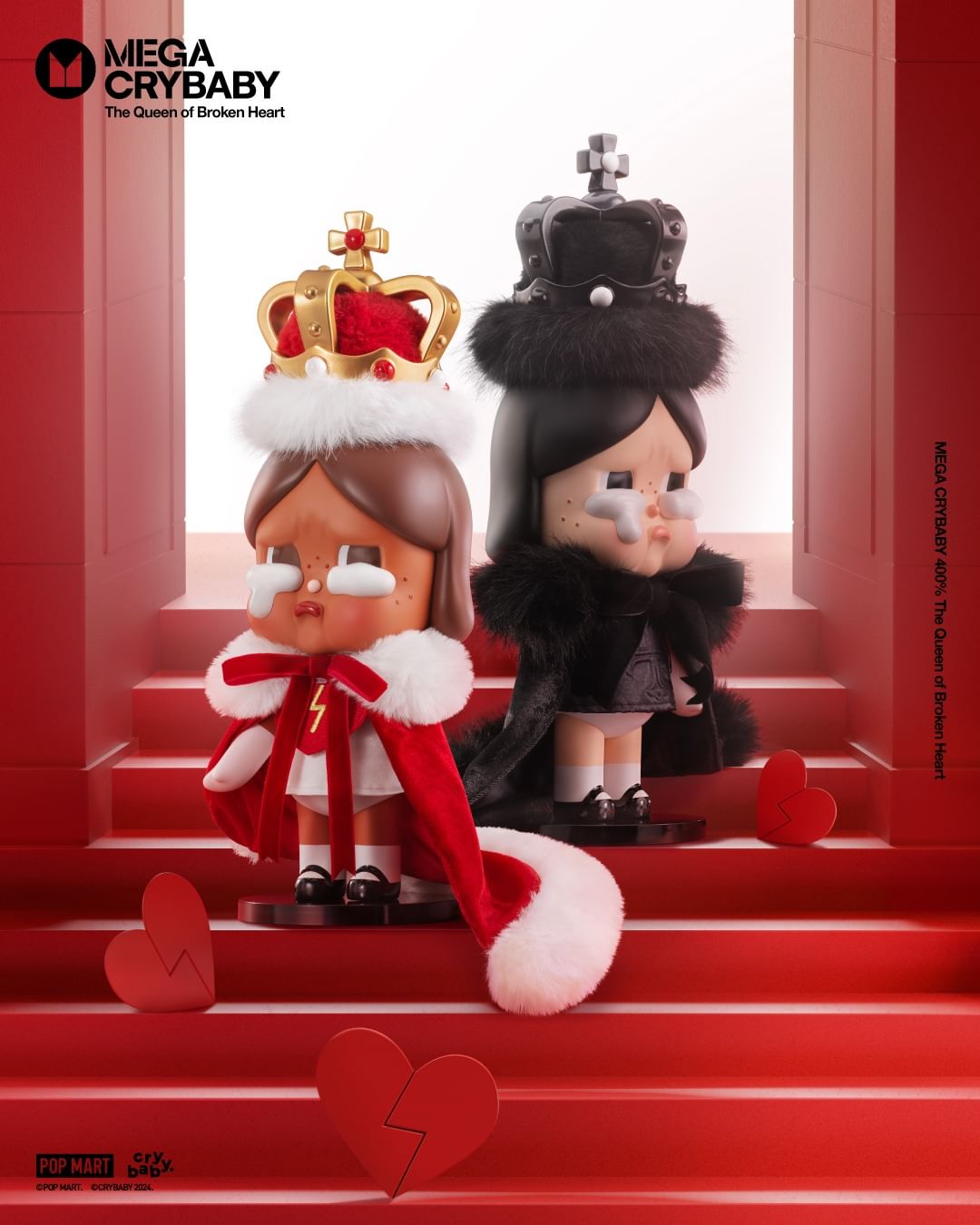 POP MART CRYBABY ブラック MEGA CRYBABY 400% The Queen of Broken Heart - POP MART