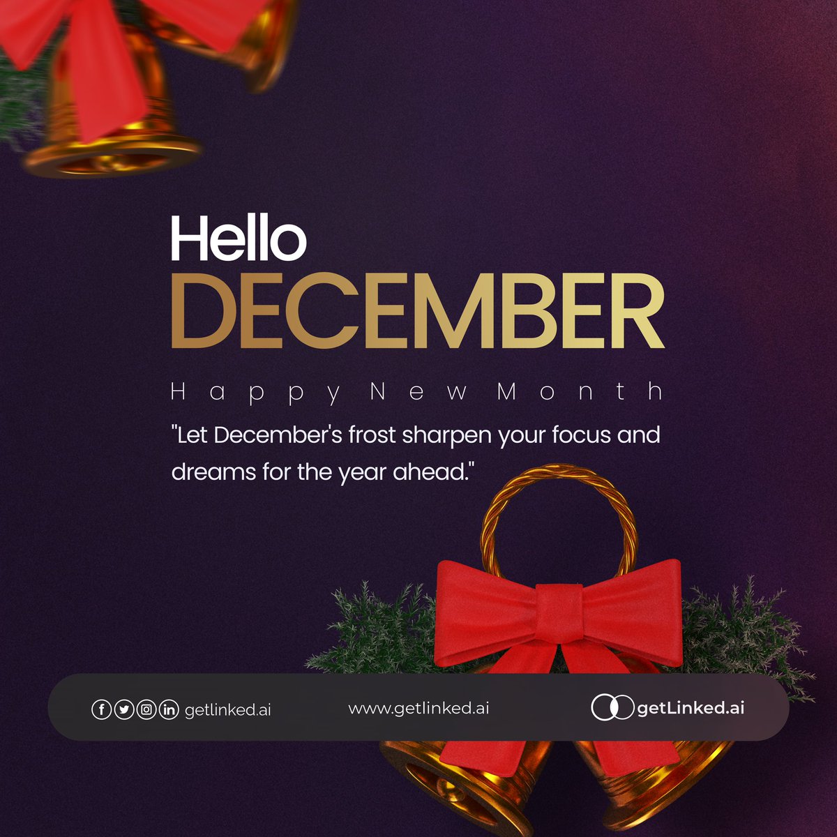 getLinkedai's tweet image. As we wrap up the year, let’s make connections that counts💪 cheers to December 🥂

Happy New Month🎉

#getlinked #december #hr #hiring #cvreview
