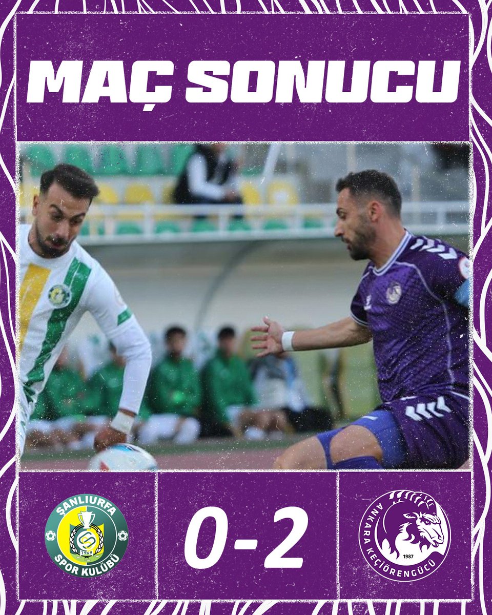 ankara_kg's tweet photo. Maç Sonucu | Şanlıurfaspor 0-2 Ankara Keçiörengücü 😎💪

#AnkaraKeçiörengücü https://t.co/IfmLLsS5NT