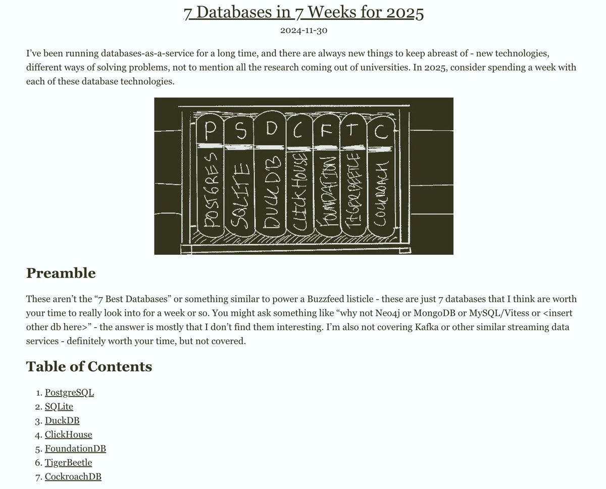 7 databases in 7 weeks

cool idea :)

matt.blwt.io/post/7-databas…