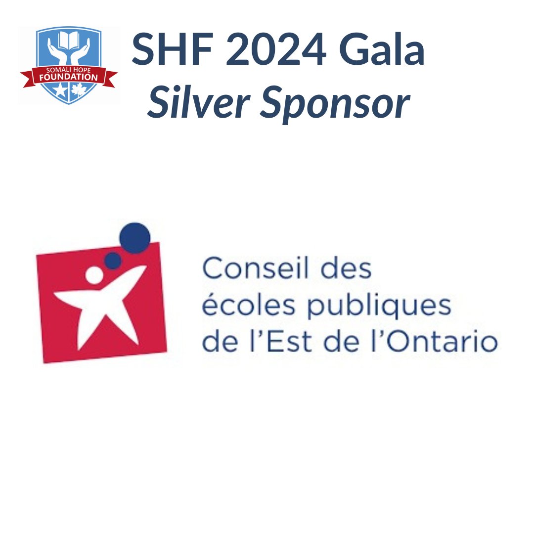 Thank you CEPEO (Conseil des écoles publiques de l'Est de l'Ontario) ! Your support as a SILVER SPONSOR at the Ottawa #SHFgala2024 helps us continue to bring free, high quality and equitable education to children in rural Somalia! Learn more about SHF: somalihopefoundation.ca