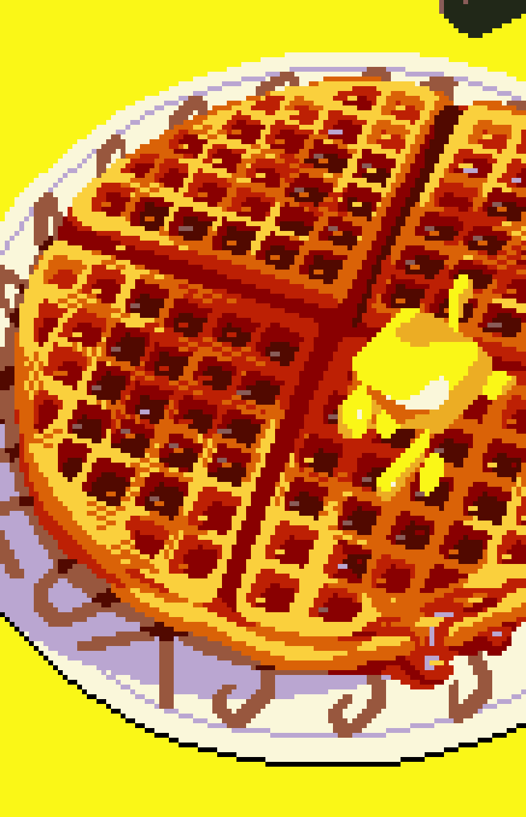 初音ミク 「Waffle House Miku 」|Luxのイラスト