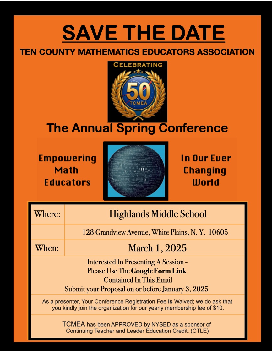 Ten County Mathematics Educators Association tweet media