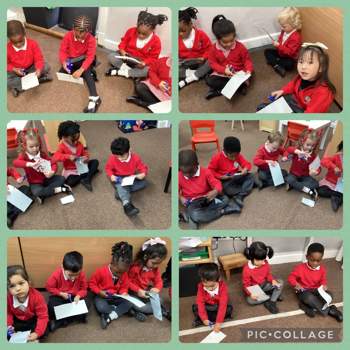 knightontmet's tweet photo. #Saffronclass have been busy practising their scissor skills this week. #KnMPAEYFS #finemotorskills #perseverance https://t.co/PNNotSV5LK