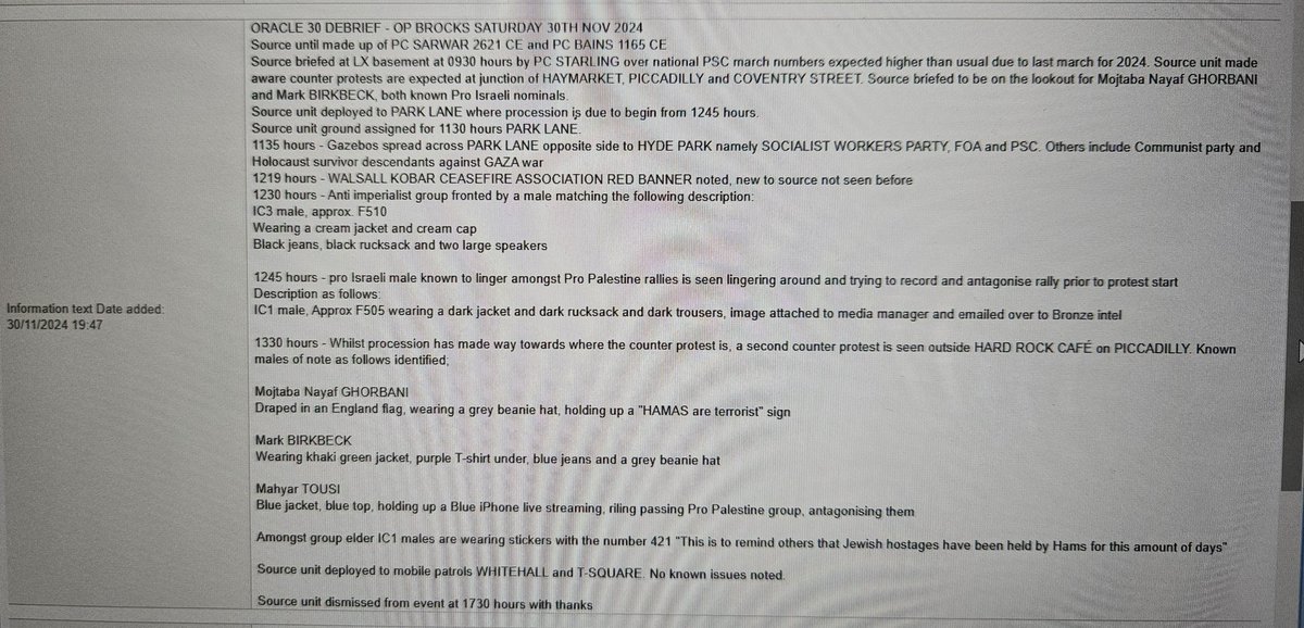 7_recharge's tweet photo. @daveatherton @MahyarTousi @metpoliceuk LEAKED POLICE REPORT https://t.co/90g9tu1LyN