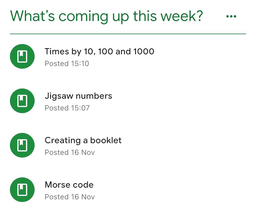 Don’t forget to see what’s coming up this week on the  <a href="/Year5TPS/">Year 5 Thornhill PS</a> Google Classroom…

#flippedlearning