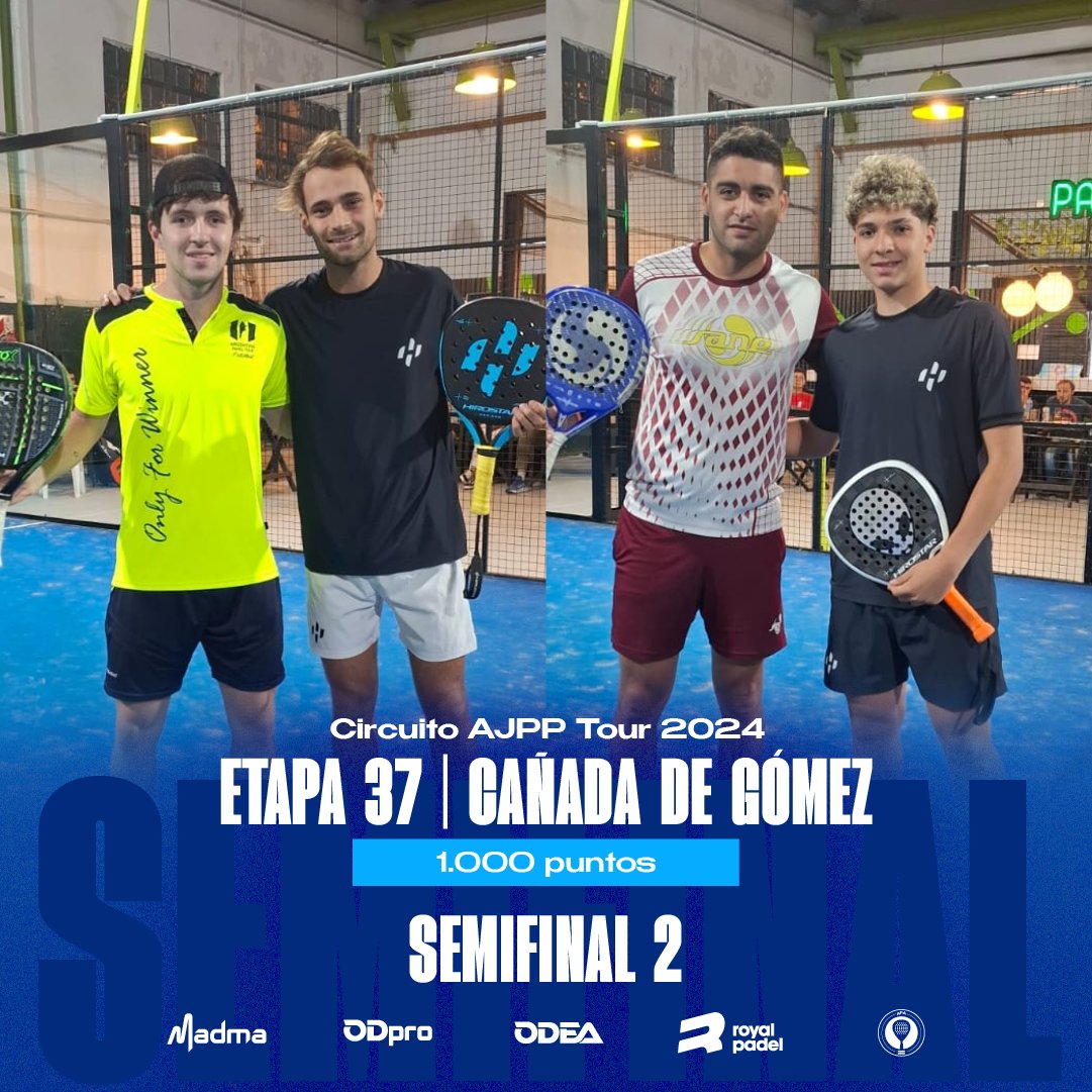 📢 𝙎𝙀𝙈𝙄𝙁𝙄𝙉𝘼𝙇 2️⃣ - 𝗘𝘁𝗮𝗽𝗮 3️⃣7️⃣ - 𝗖𝗮ñ𝗮𝗱𝗮 𝗱𝗲 𝗚𝗼𝗺𝗲𝘇 - 𝗦𝗮𝗻𝘁𝗮 𝗳𝗲 🇦🇷

🕓 16:15 hs | R. Funes / L. García 🆚 N. Buslaiman / N. Díaz

#AJPP1000CañadaDeGomez
<a href="/Padel_APA/">Asociación Pádel Argentino (APA)</a>