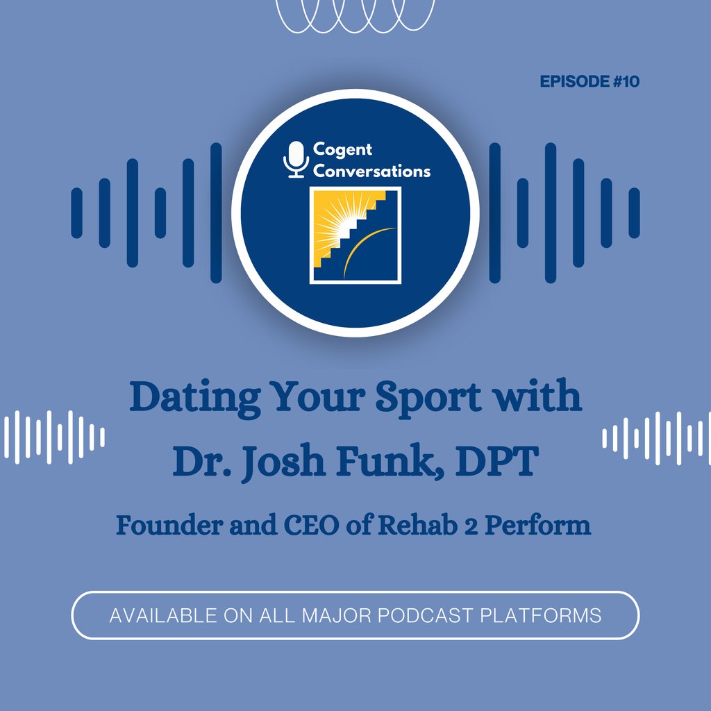 CogentStepsLLC's tweet photo. Check out our newest Cogent Conversations podcast episode featuring Dr. Josh Funk, DPT and founder of Rehab 2 Perform. Dr. funk joins host Host Shelly Weinstein to discuss how his journey as an athlete shaped his vision for patient care.

🎧 Tune in now: https://t.co/yGJTOK0cDl https://t.co/Lg2h0jaARq