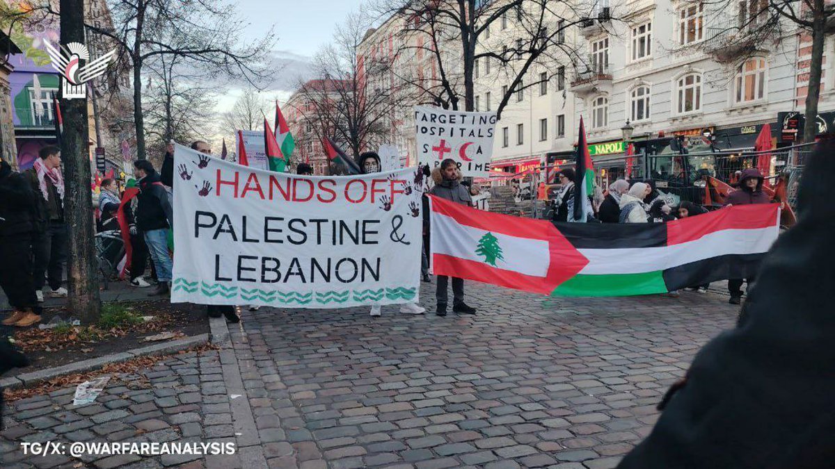 SadaSaleel99138's tweet photo. 🩷A march in Hamburg, Germany, in support of Palestine and in condemnation of the Israeli occupation's massacres.
#Germanysupport #Palestine
#IsraelGenocida https://t.co/IzG16EbDj4