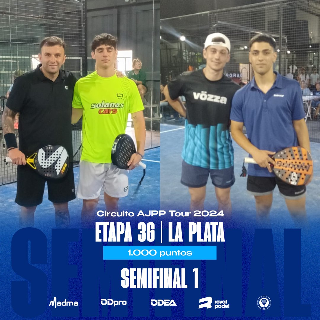 📢 𝙎𝙀𝙈𝙄𝙁𝙄𝙉𝘼𝙇 1️⃣ - 𝗘𝘁𝗮𝗽𝗮 3️⃣6️⃣ - 𝗟𝗮 𝗣𝗹𝗮𝘁𝗮 𝟭.𝟬𝟬𝟬 𝗣𝘂𝗻𝘁𝗼𝘀 - 𝗕𝘂𝗲𝗻𝗼𝘀 𝗔𝗶𝗿𝗲𝘀 🇦🇷

🕒 15:00 hs | M. Lombardi / S. Nicocia 🆚 G. Olea / F. Galarza

#AJPP1000LaPlata
<a href="/padel_apa/">Asociación Pádel Argentino (APA)</a>