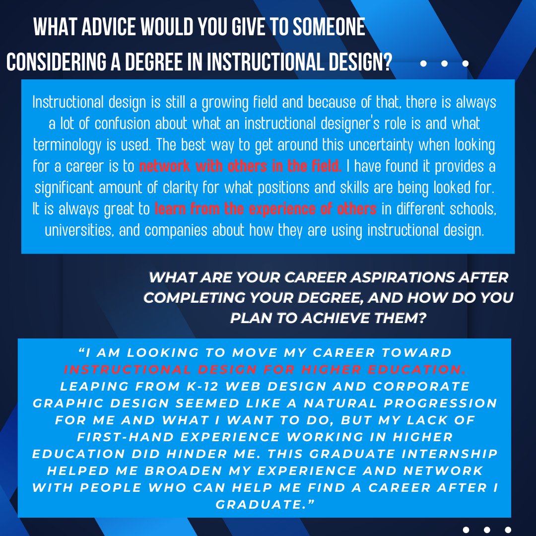 Thank you Thomas for sharing your expereince at #TowsonU in the #InstructionalDesign&amp;Development concentration