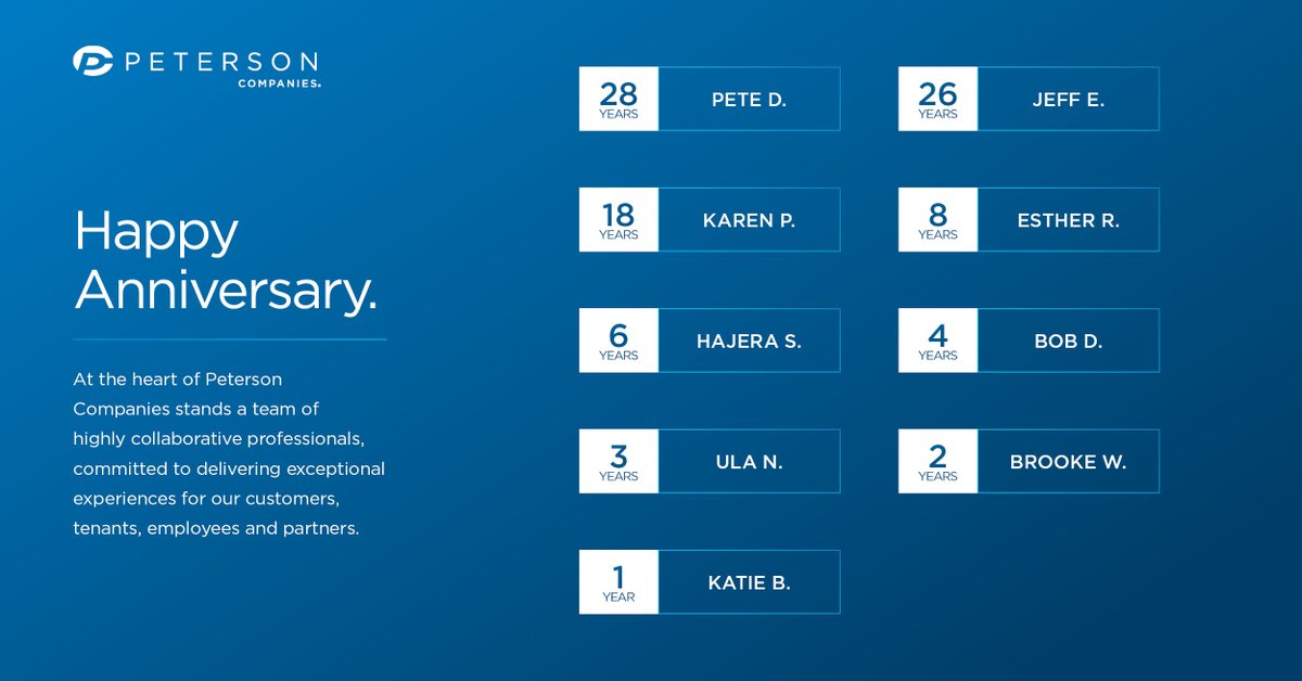 Happy Workiversary to our December employees! We are so grateful for your contributions throughout the years! 🎉