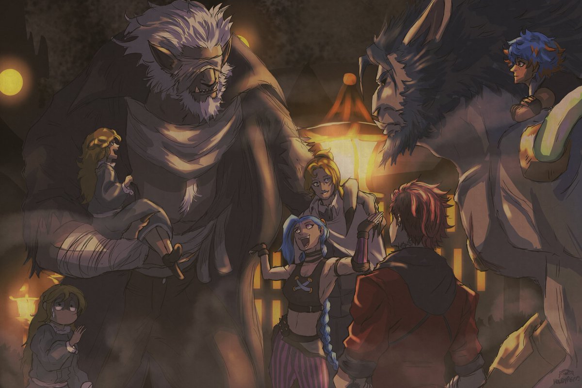 The good ending :)
Made this a while ago to cope with Arcane and Bloodborne.
Two turned into beast fathers with their families! (This is Canon)