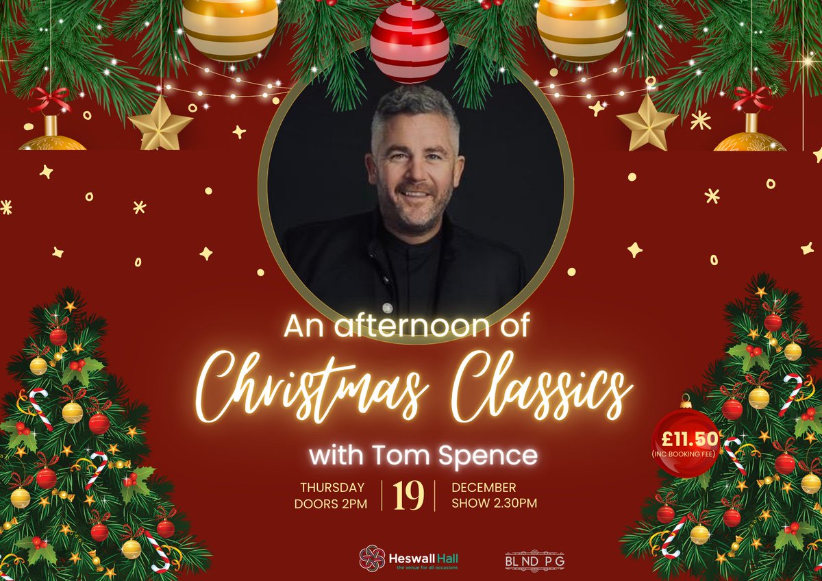 Due to popular demand - Tom Spence is joining us here again at HH! 📷📷📷
This time for a gorgeous, unforgettable, afternoon concert. Tom will be performing solo, featuring timeless favourites from ‘Winter Wonderland’ to ‘O Holy Night’ - a wonderful blend of old and new.