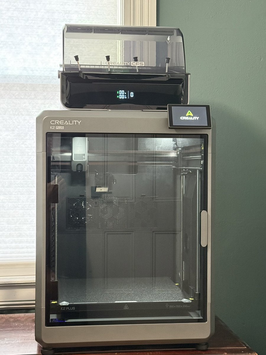 Just unboxed my new <a href="/Creality3dP/">CREALITY Official</a> K2 Plus 3D Printer! Can’t wait to explore endless 3D possibilities. 🖨️✨ #Creality #CrealityK2Plus #CrealityFilamentSystem #CrealityCFS #InnovativeDesign #3DPrinterEnthusiast #PrintIn3D #TechSavvy #CuttingEdgeTech #3DPrintingLife #PrinterGoals